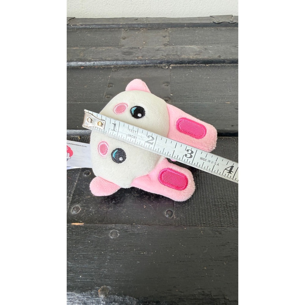 True Rainbow Kingdom Bartleby Cat Plush Clip On Pink White 3.5" - Picture 5 of 5